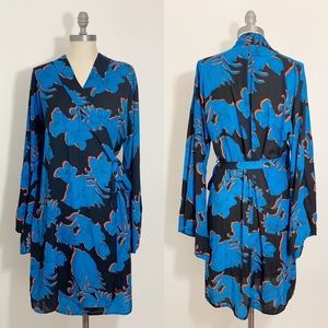 CAD Urban Outfitters Retro Flower Wrap Dress Med